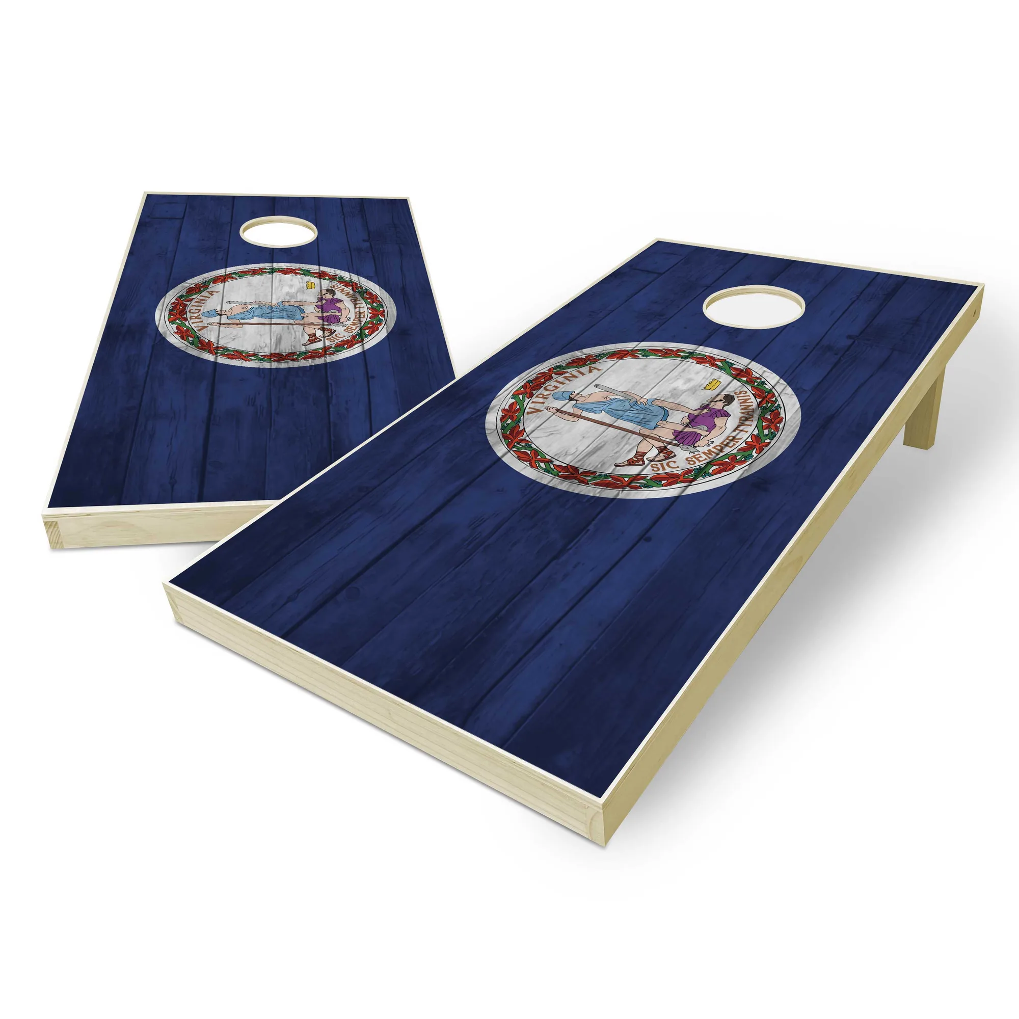 Virginia Flag Cornhole Set: Pflege von verwittertem Holz