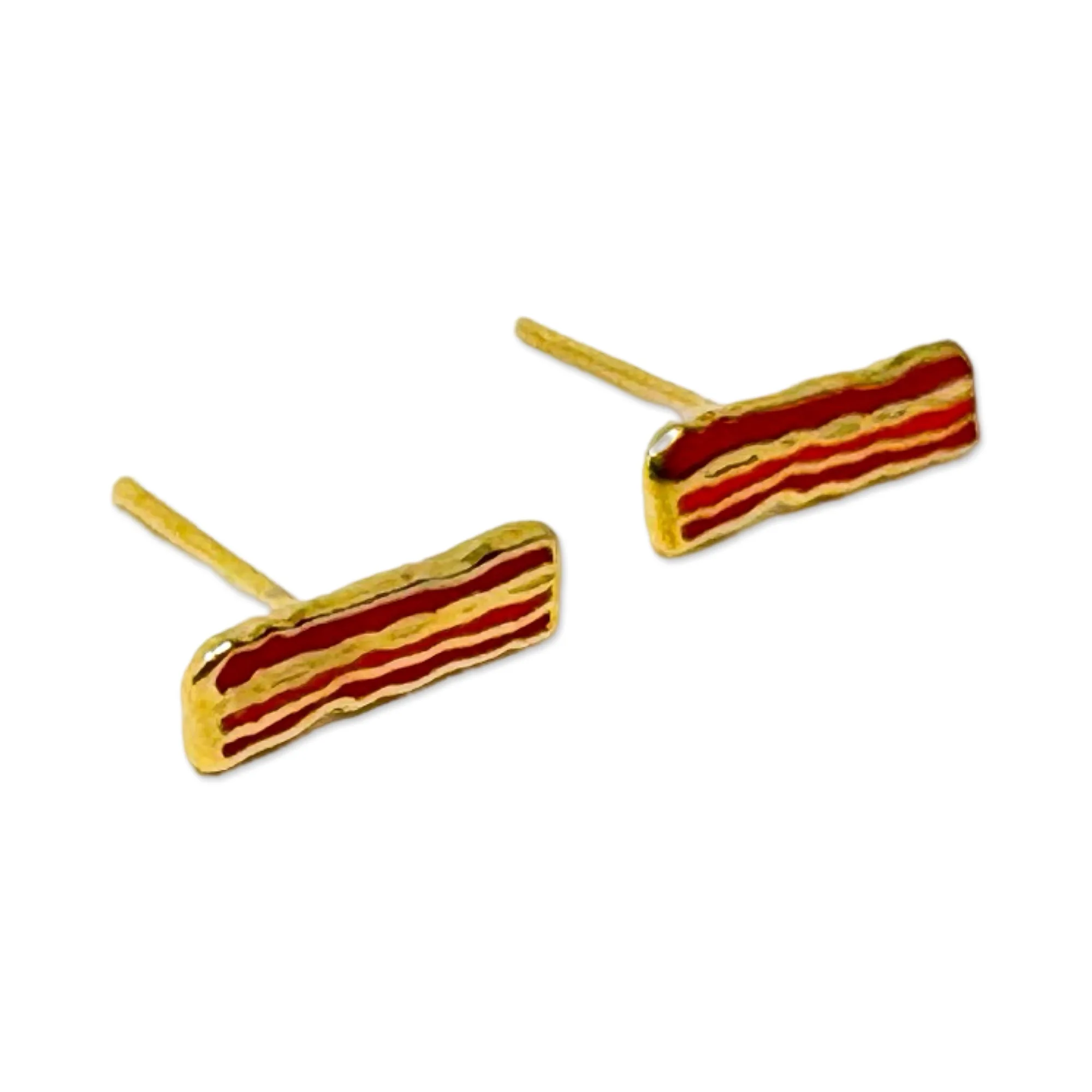 Pendientes de esmalte Bacon