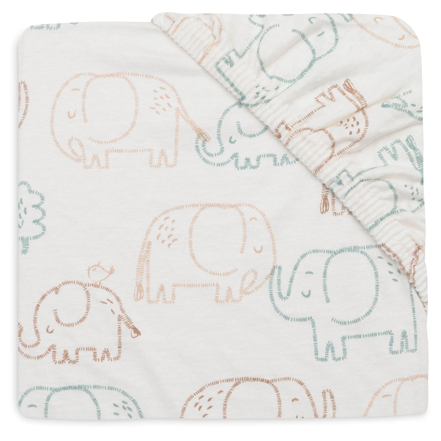 Cot Bed Fitted Sheet | 120 x 60 cm - Elephant Tales