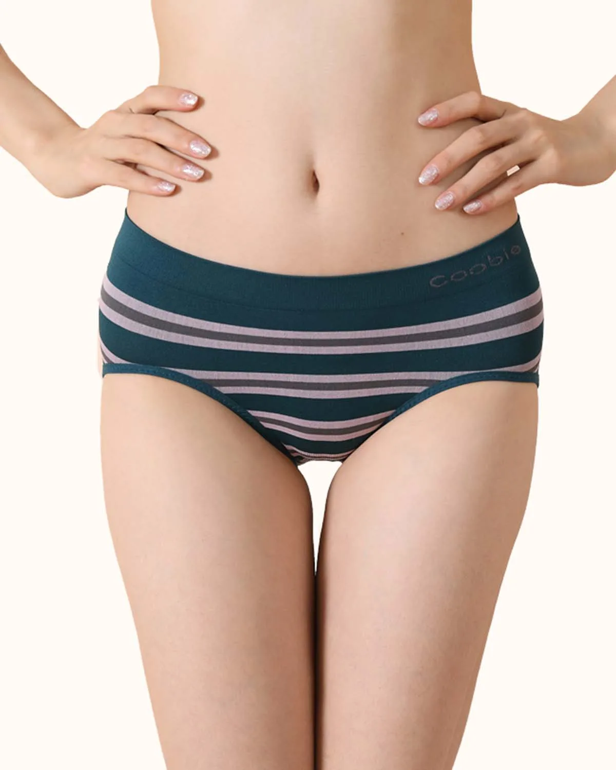Coobie Striped High Rise Briefs 9097 (3 paar)