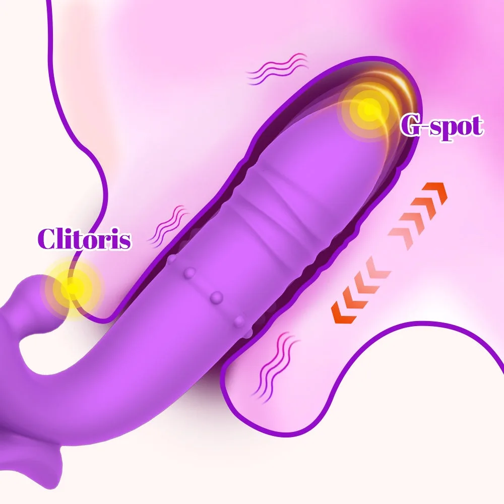 Ženský masturbátor, G-spot klitorální vibrátor, 10 tlačných funkcí teleskopická vibrace ženský masér