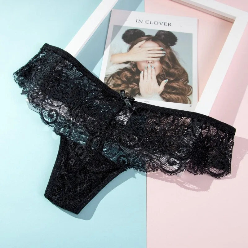 Lace Bow-Detail Panties
