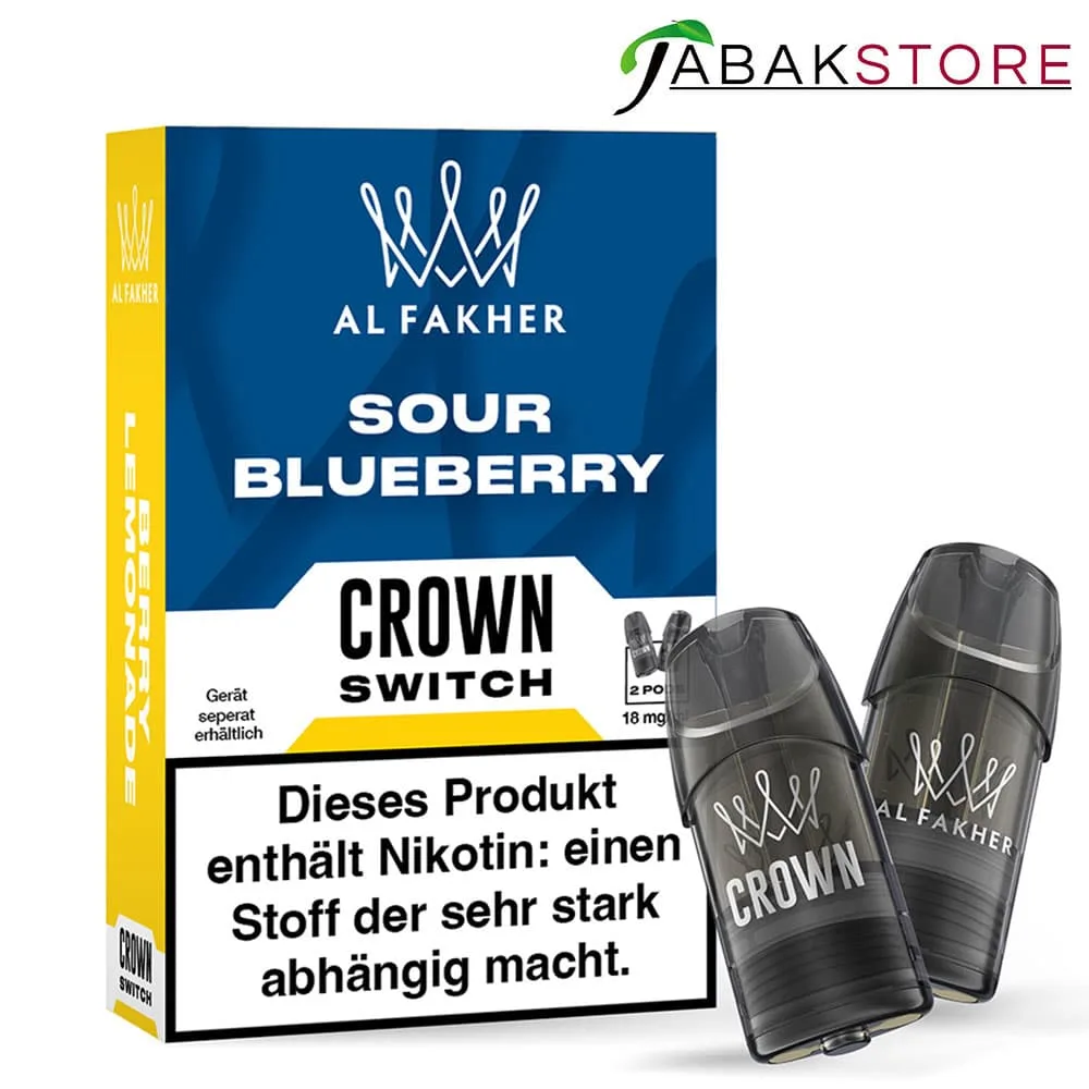 Pods Al Fakher | Crown Switch | Myrtille Acidulée | 18 mg