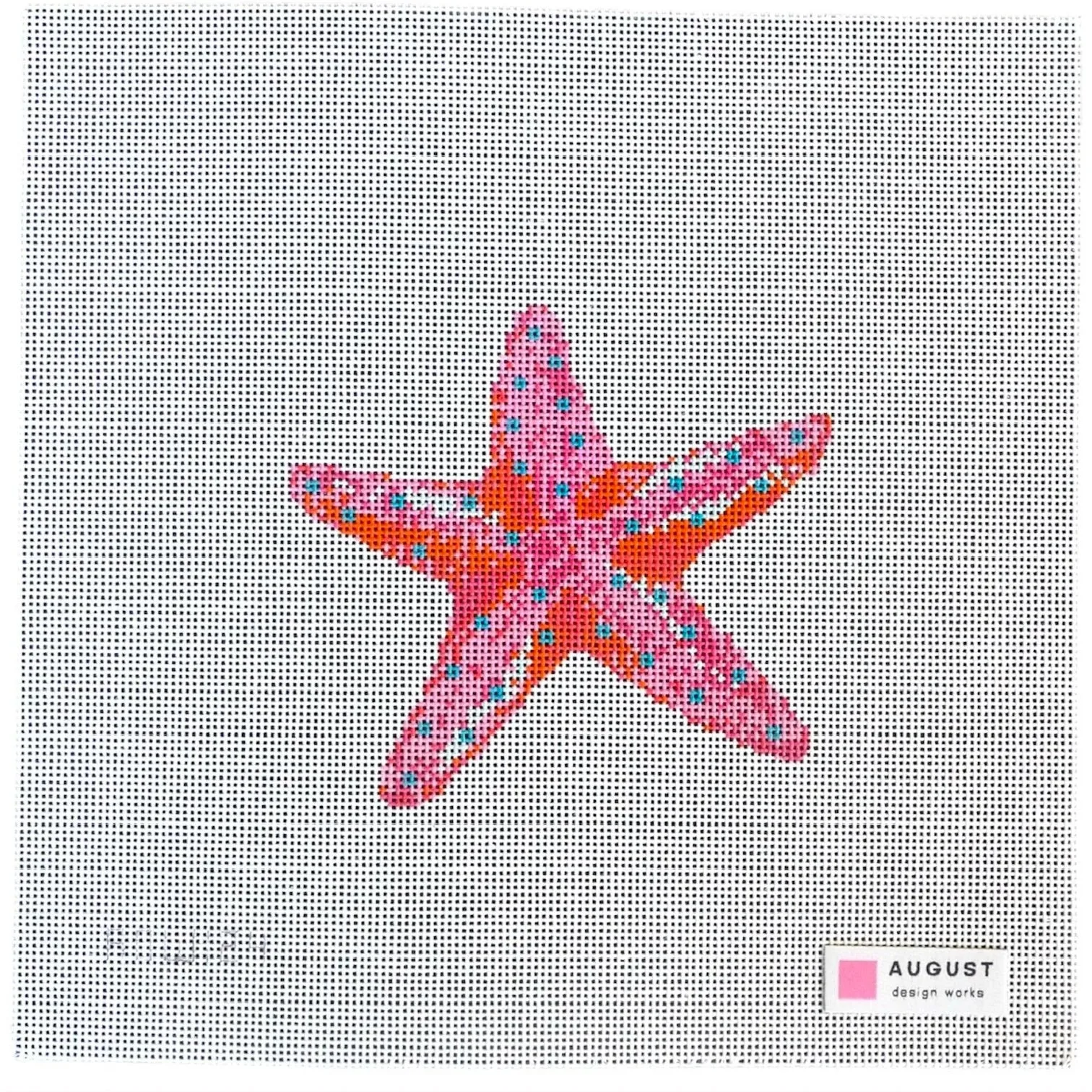 Starfish Needlepoint Canvas: Thread Colors and Stitch Ideas
