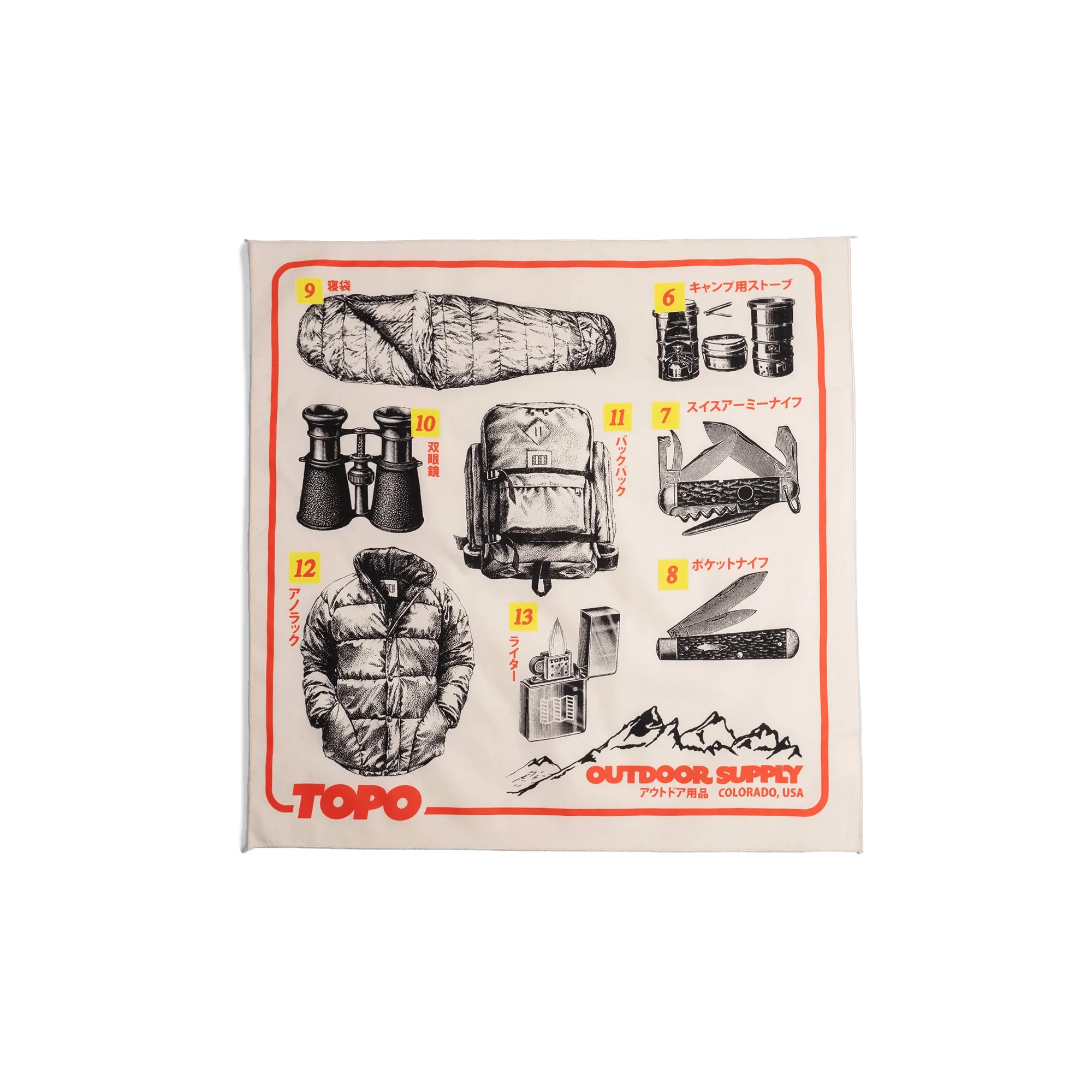 Topo Designs x Pine Printshop Catalog Bandana