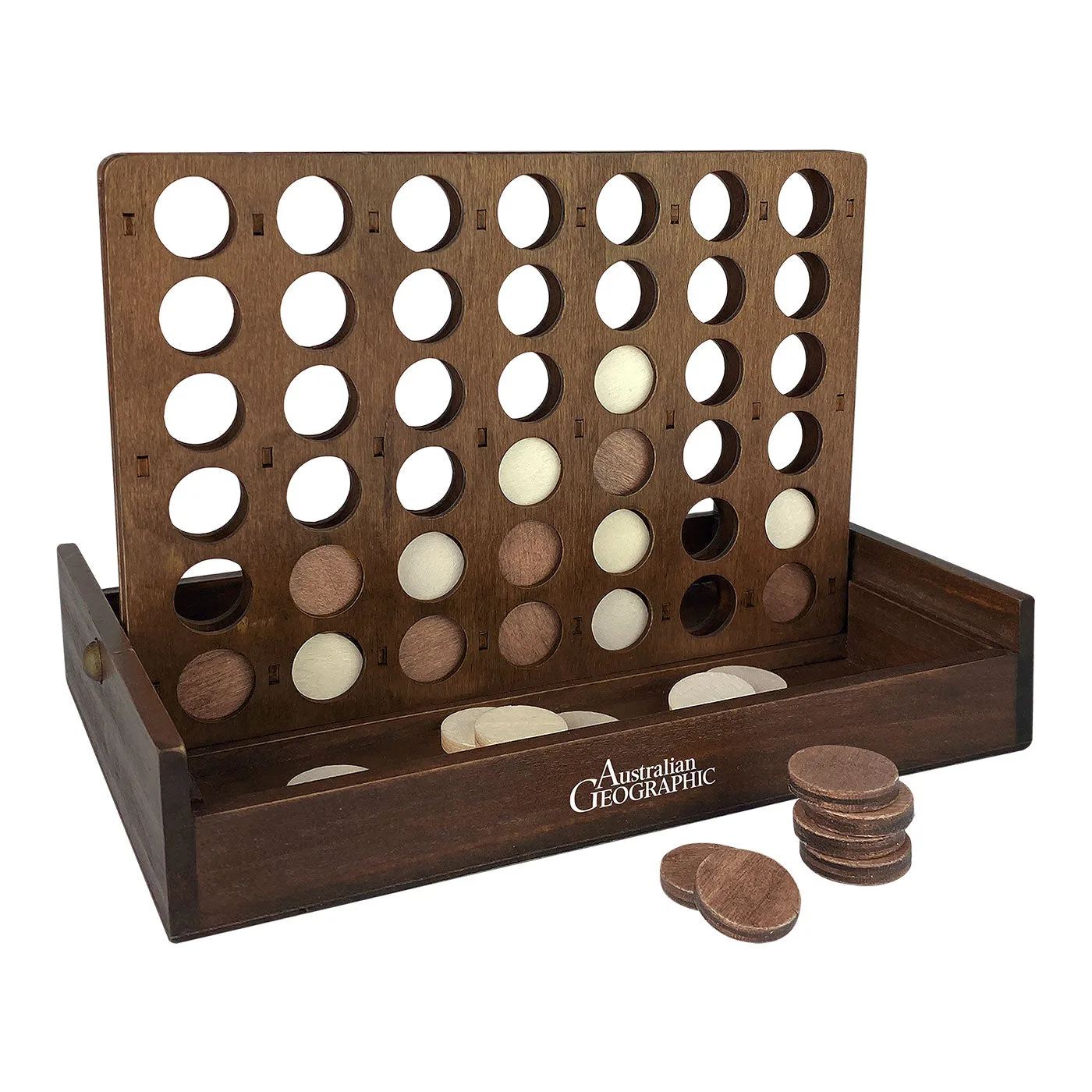 Australian Geographic Wooden Games: Four in a Row