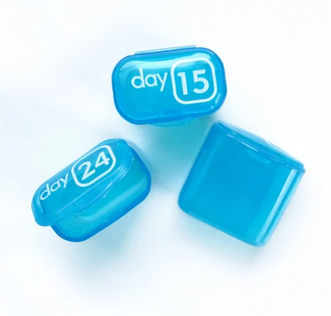 Een 31-daagse pillenorganizer vervangen