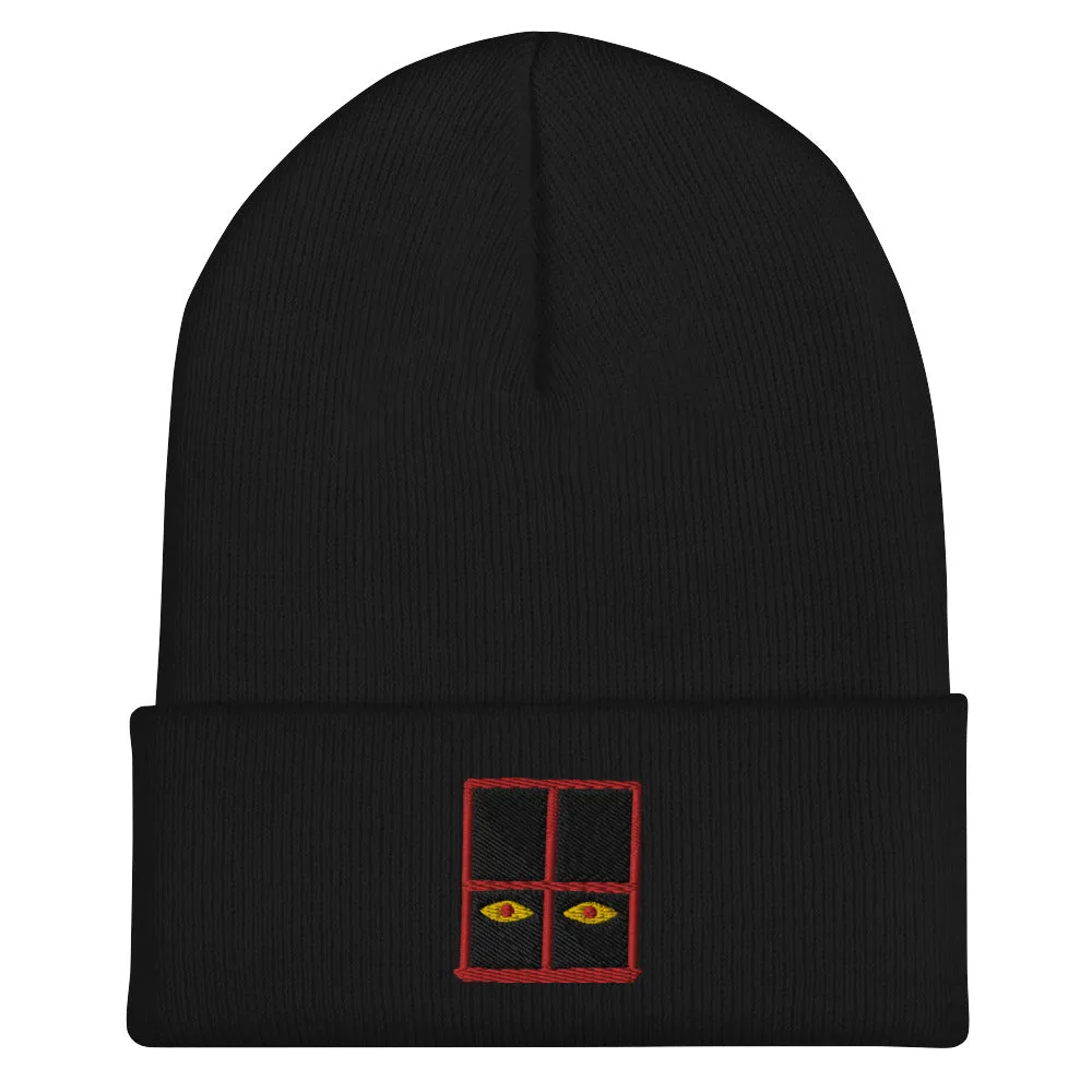 I SEE YOU red - cuffed beanie