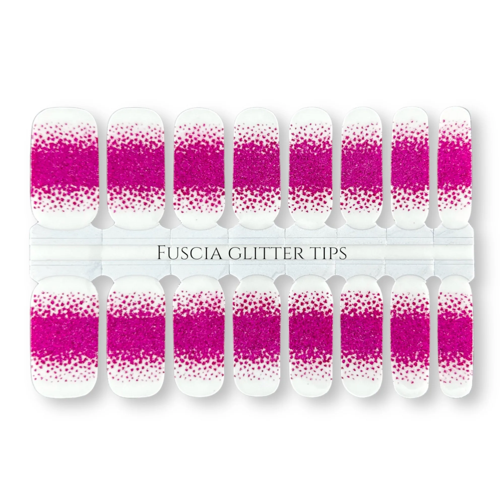 FUSCIA GLITTER TIPS Nagelfolien: Festlicher Look & Entfernung