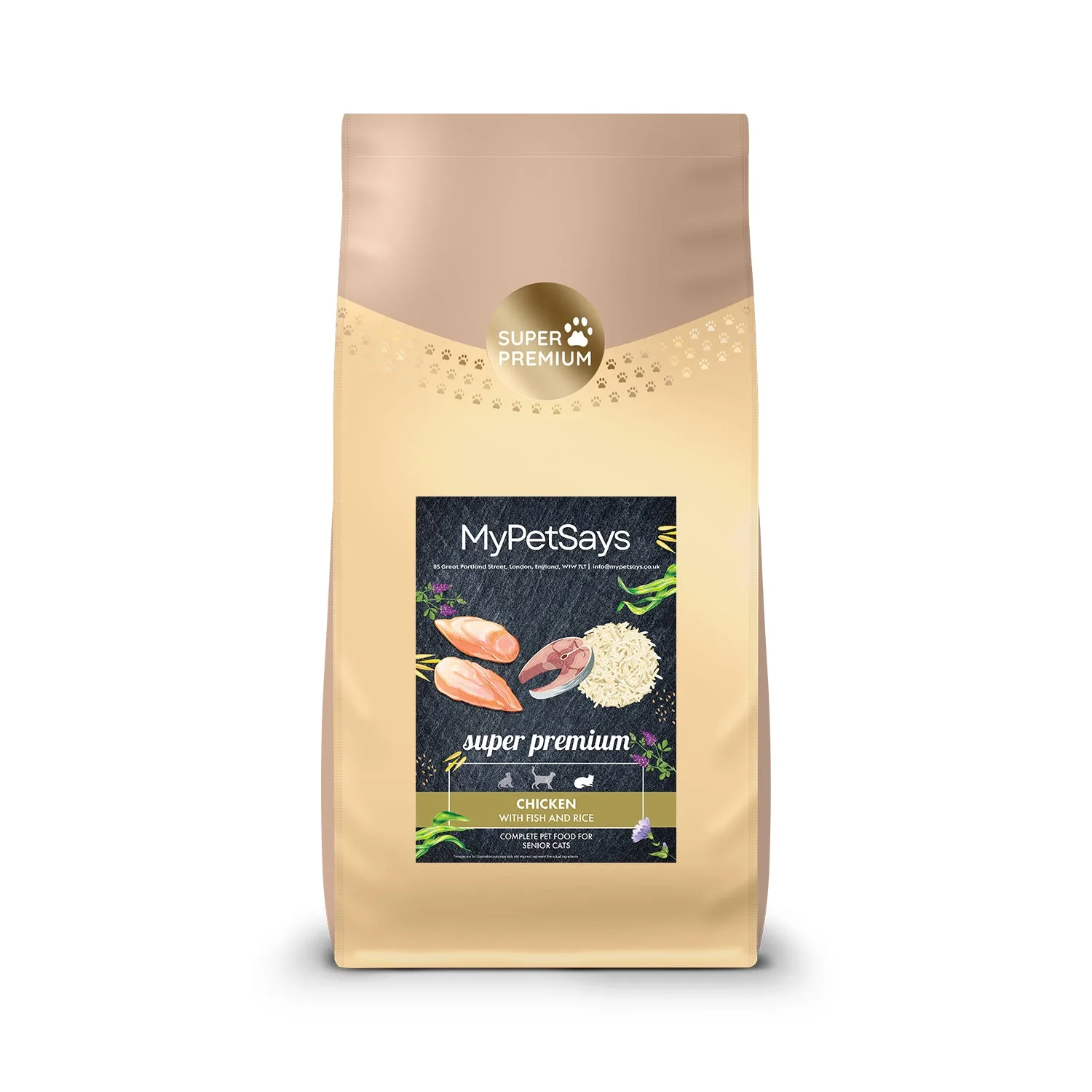 Senior Cat Food: Chicken and Fish with Rice for Aging Cats
