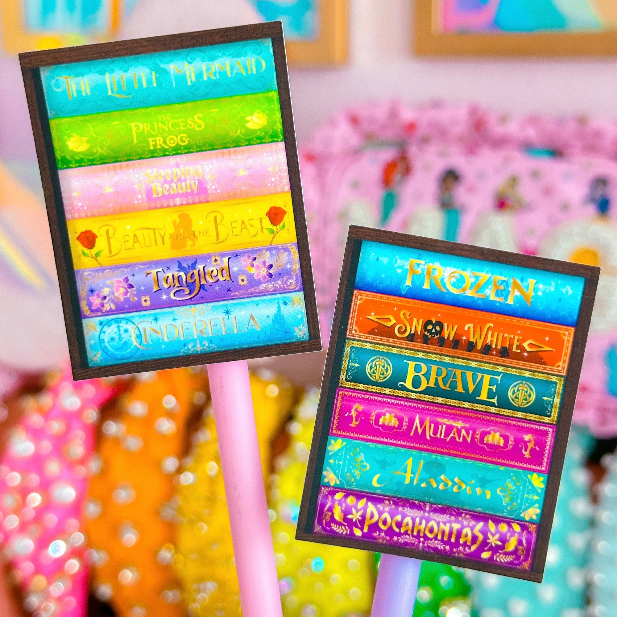 Wasserfester Aufkleber - Princess Book Stacks Set