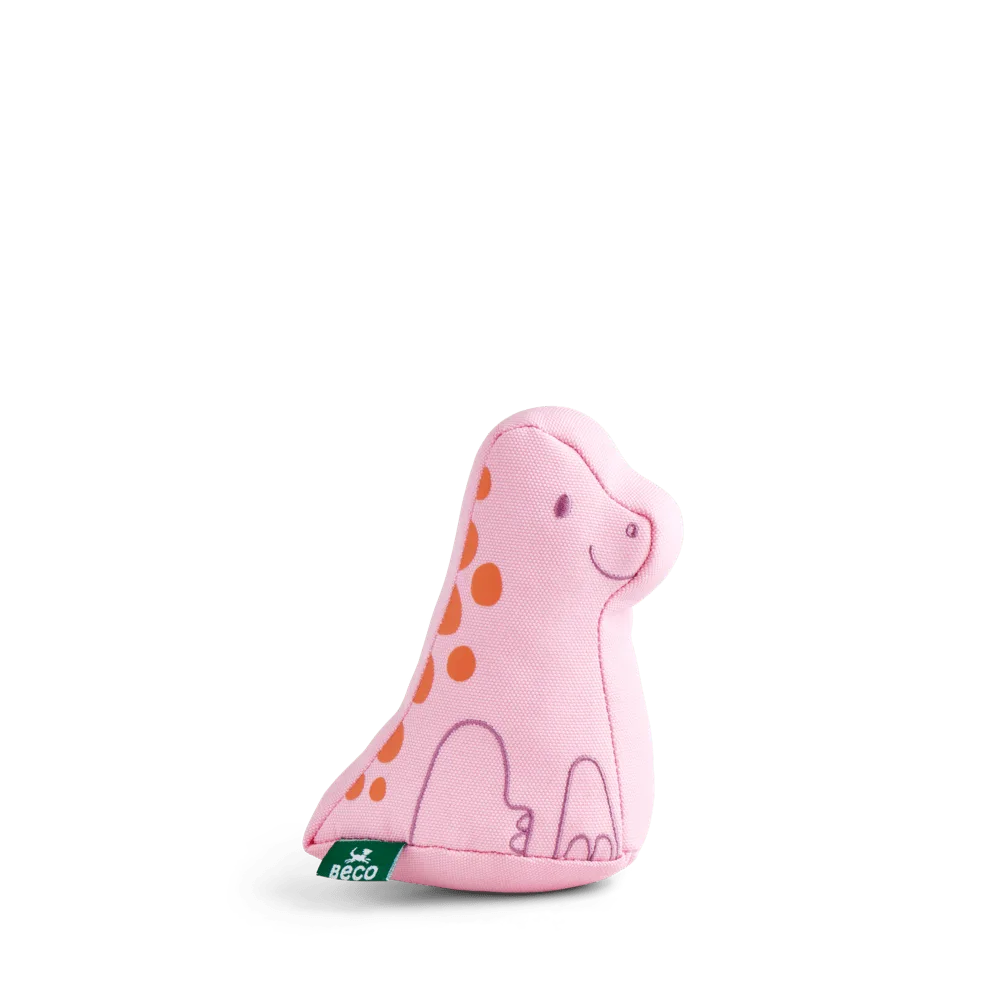 Juguete para perro de dinosaurio bebé rosa