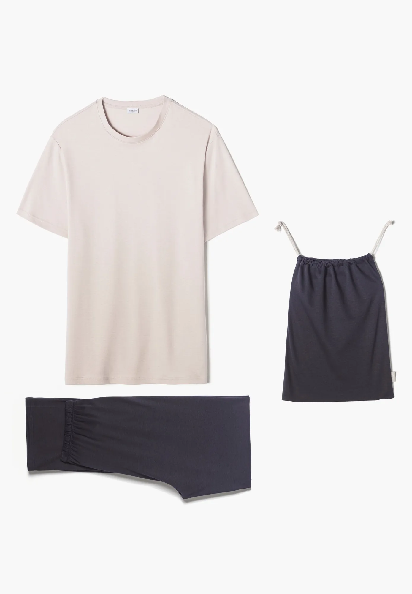 Traveller Set kurzarm - sand-navy