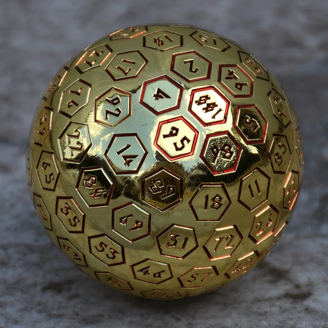 PRE-ORDER || The Orb D100 - Red and Gold Metal Die
