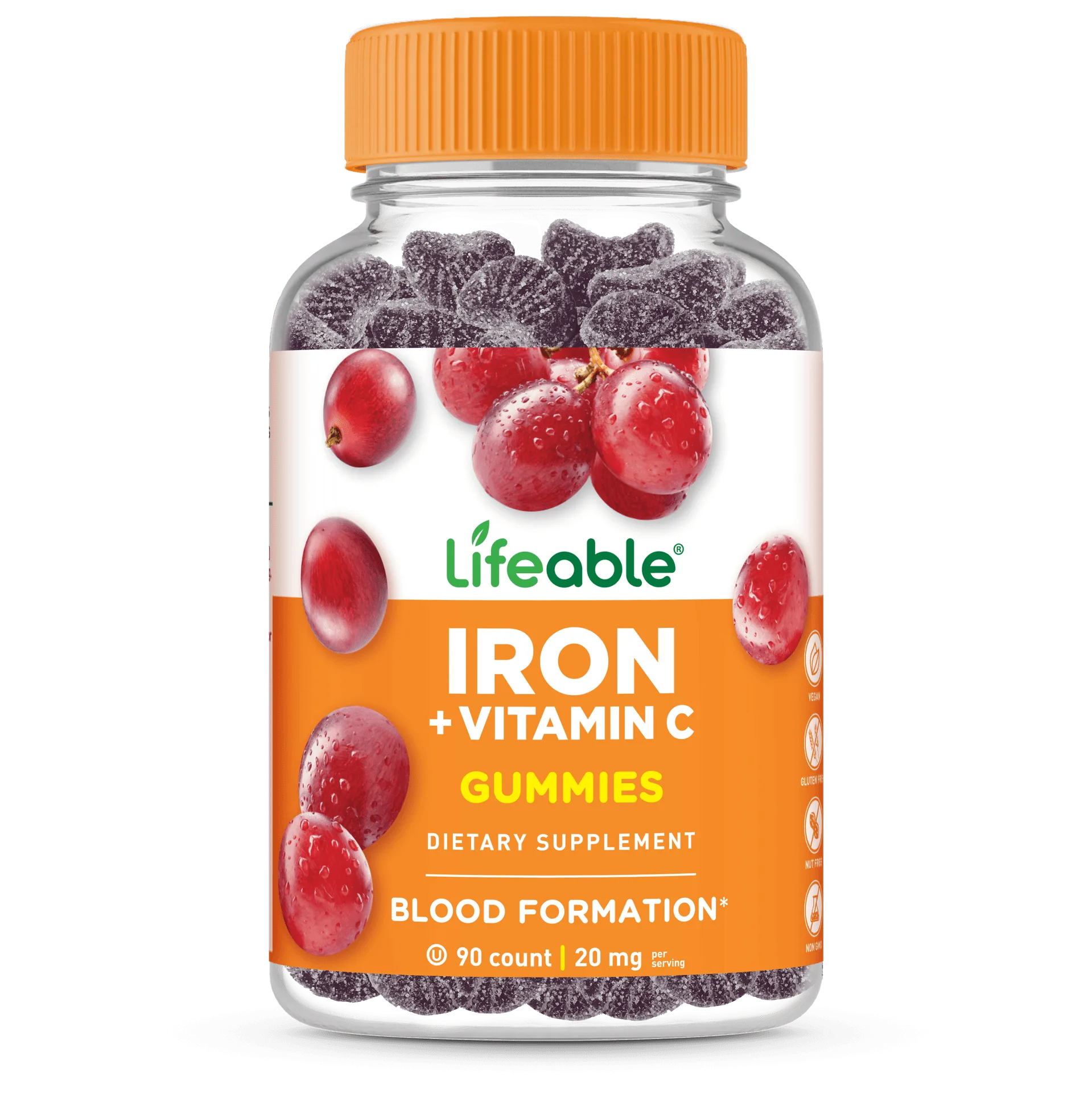 Gominolas de hierro y vitamina C