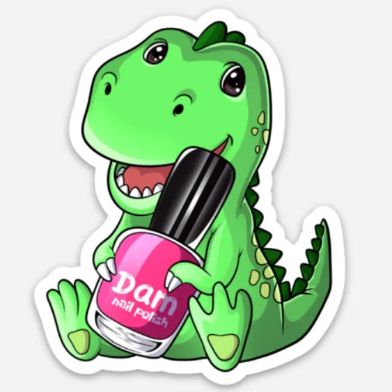 Dam Dino Sticker: Fun Ways to Use Nail Art Decals
