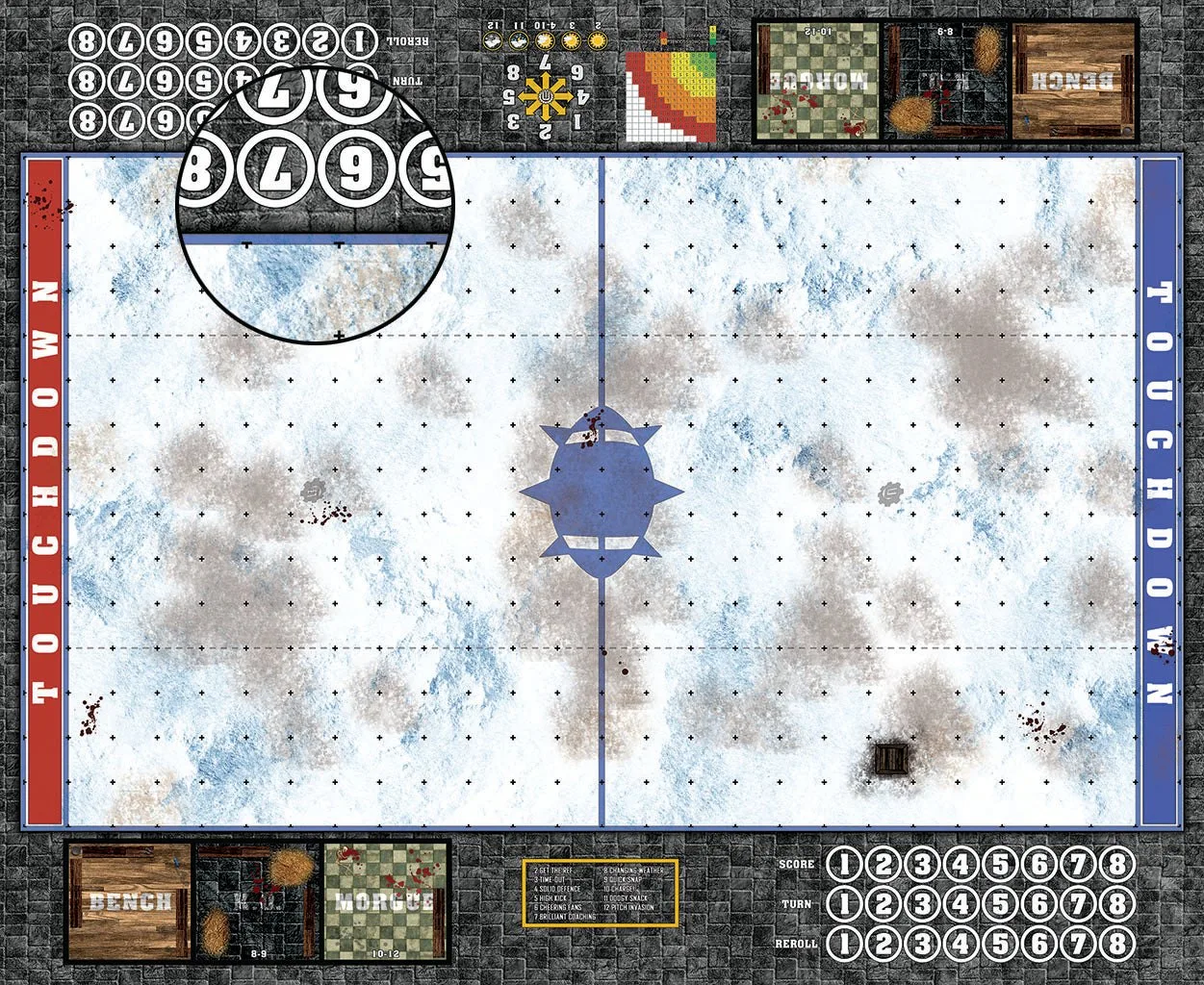 Mats by Mars: Winter's Wrath Fantasy Football Play Mat / Pitch