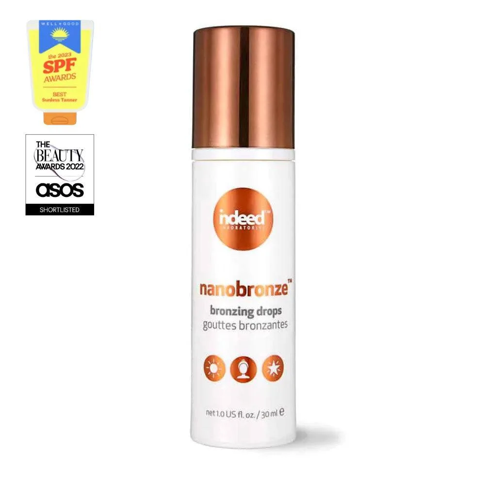 Slik legger du Nanobronze Bronzing Drops med sminke