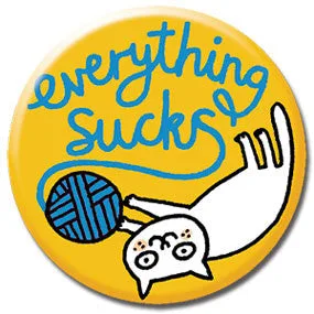 Everything Sucks Cat 1" Button von Gemma Correll