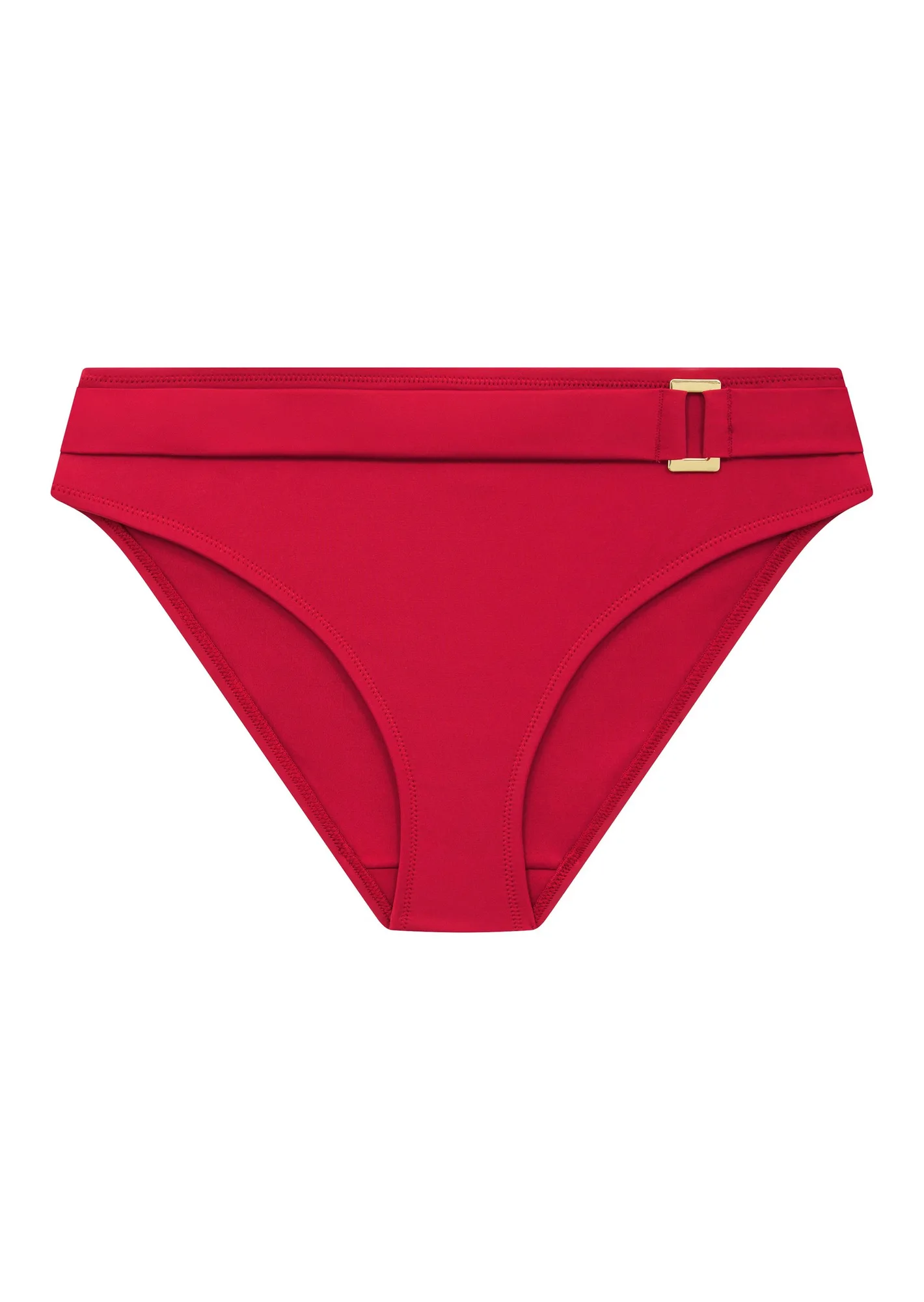 Boudoir Beach Crimson Red Belted Bikini Brief