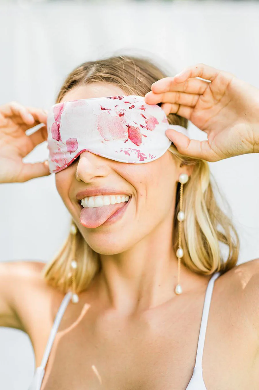 How to Style a Floral Print Sleep Mask for Wedding Prep