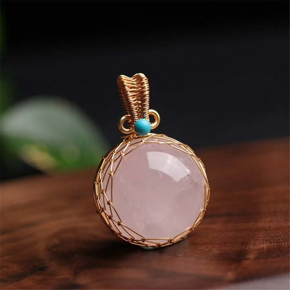 Real Rose Quartz Pendant – Heart Chakra Goddess Gem