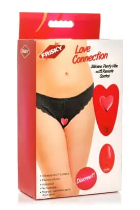 Frisky Love Connection Silikon-Pantyvibrator mit Fernbedienung - Rot