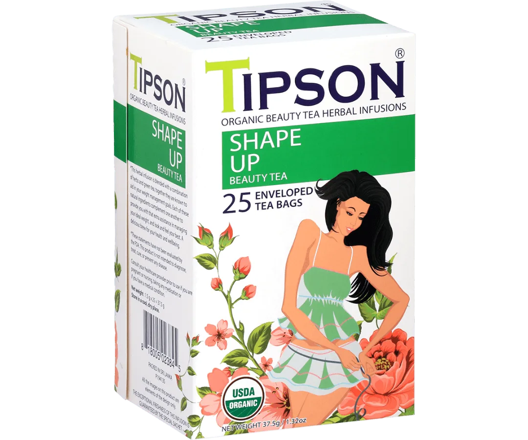 Organic Beauty Tea Shape Up - 25 Enveloped Tea Bags