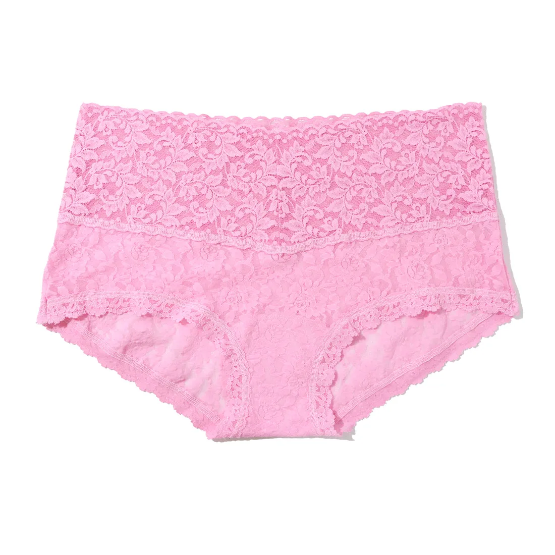 Plus Size Retro Lace Boyshort Strawberry Lemonade Pink Sale