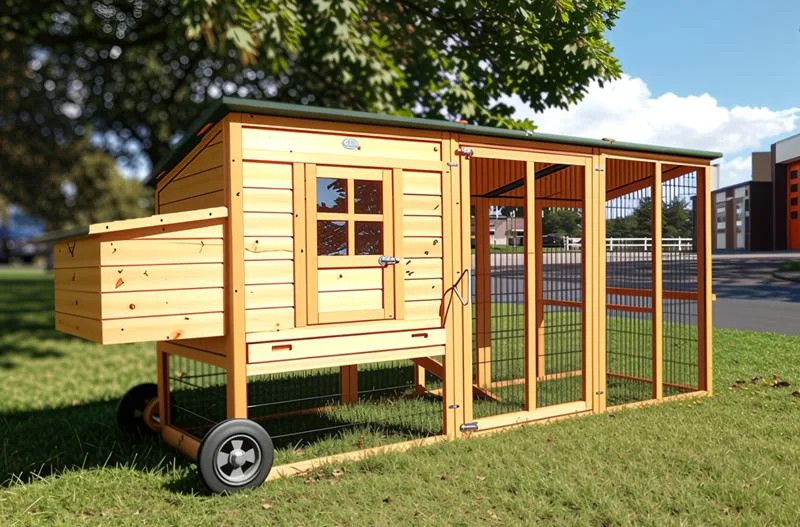 Casa com grande galinheiro: montagem e cuidados
