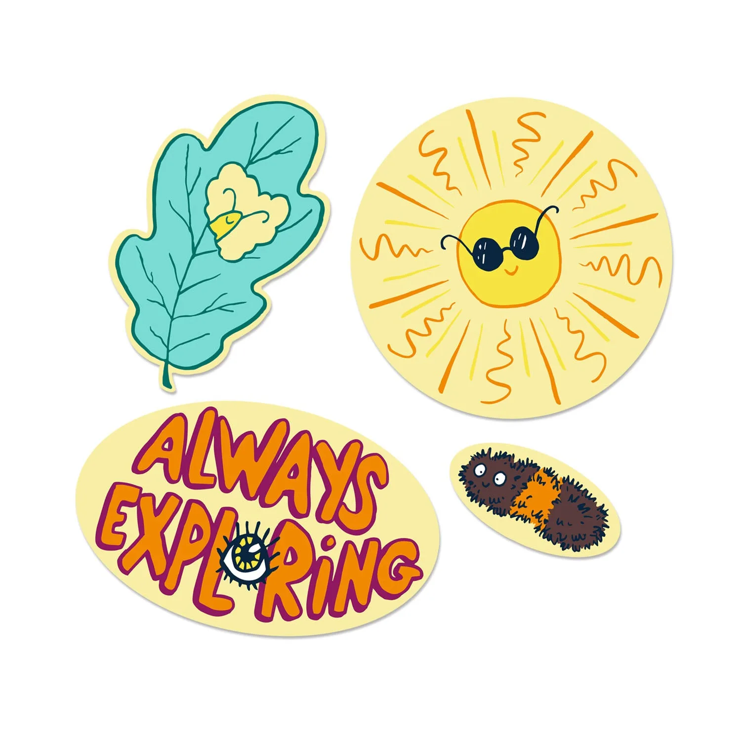 Always Exploring Sticker Pack of 4