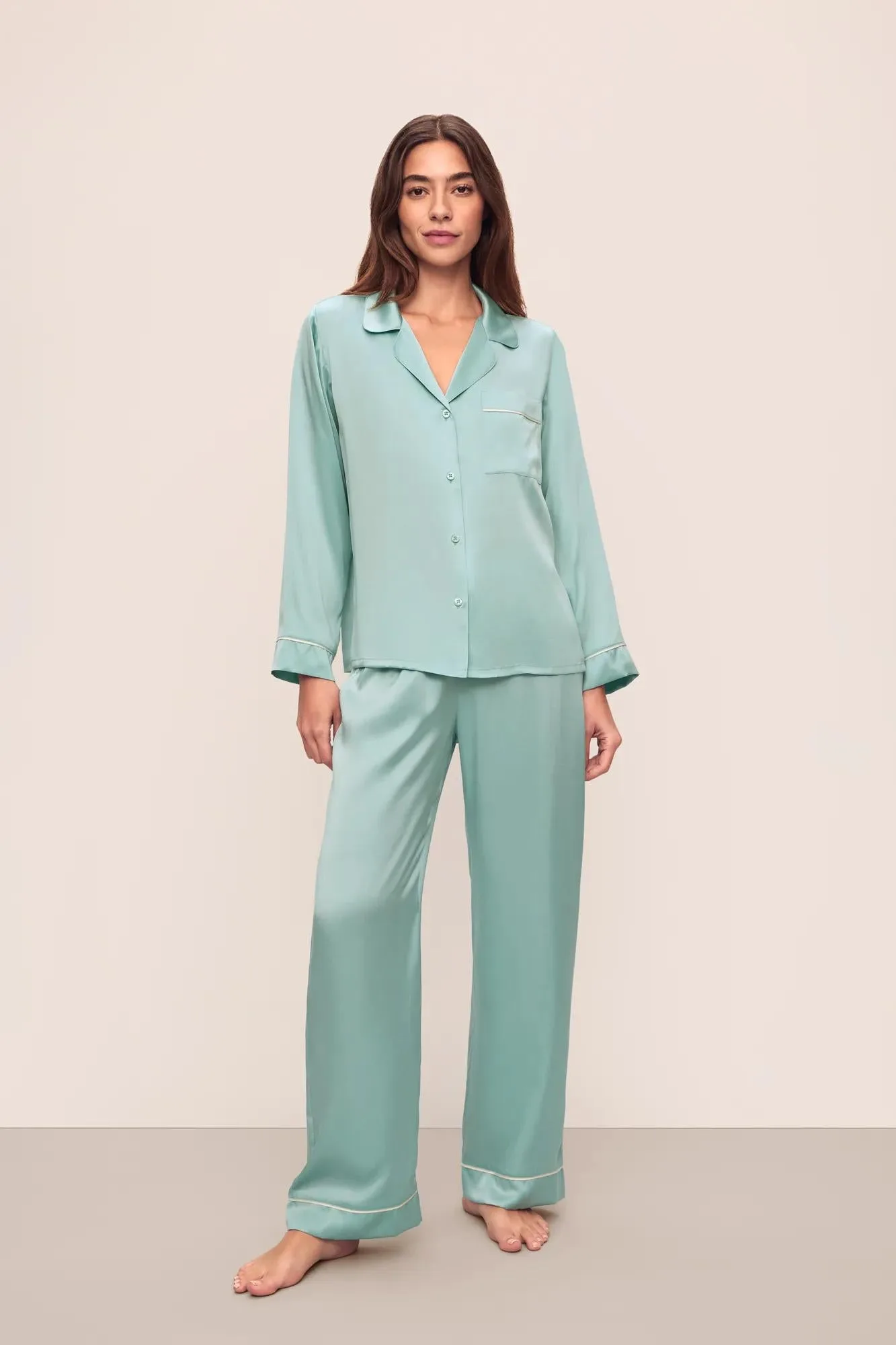 Inez Washable Silk Long PJ Set