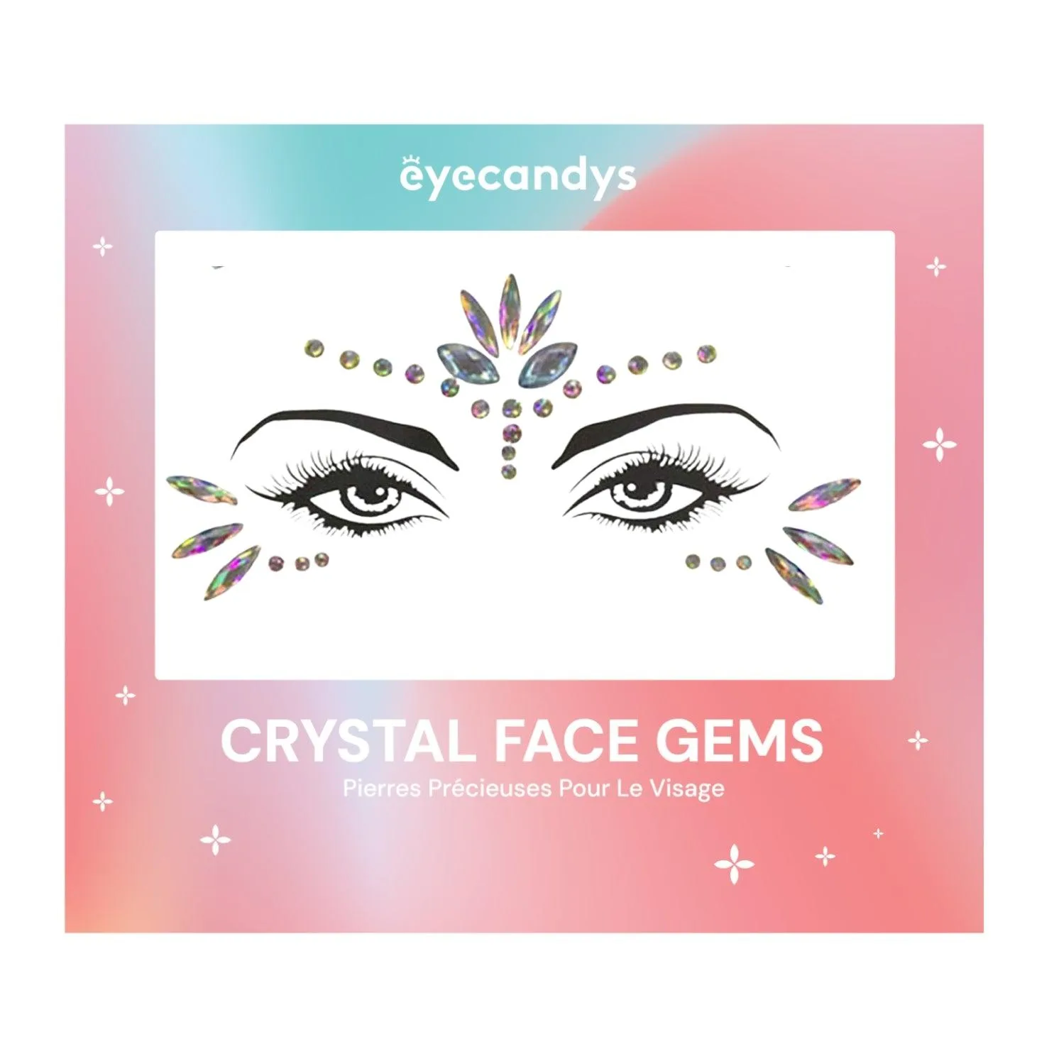 Kristall-Gesichtssteine auftragen für einen glamourösen Look