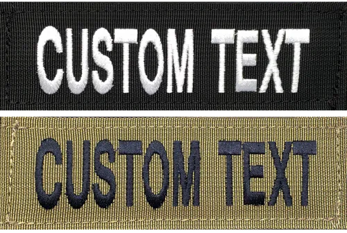 Patch identificativo ricamato CaliberDog 2x6 - testo personalizzato