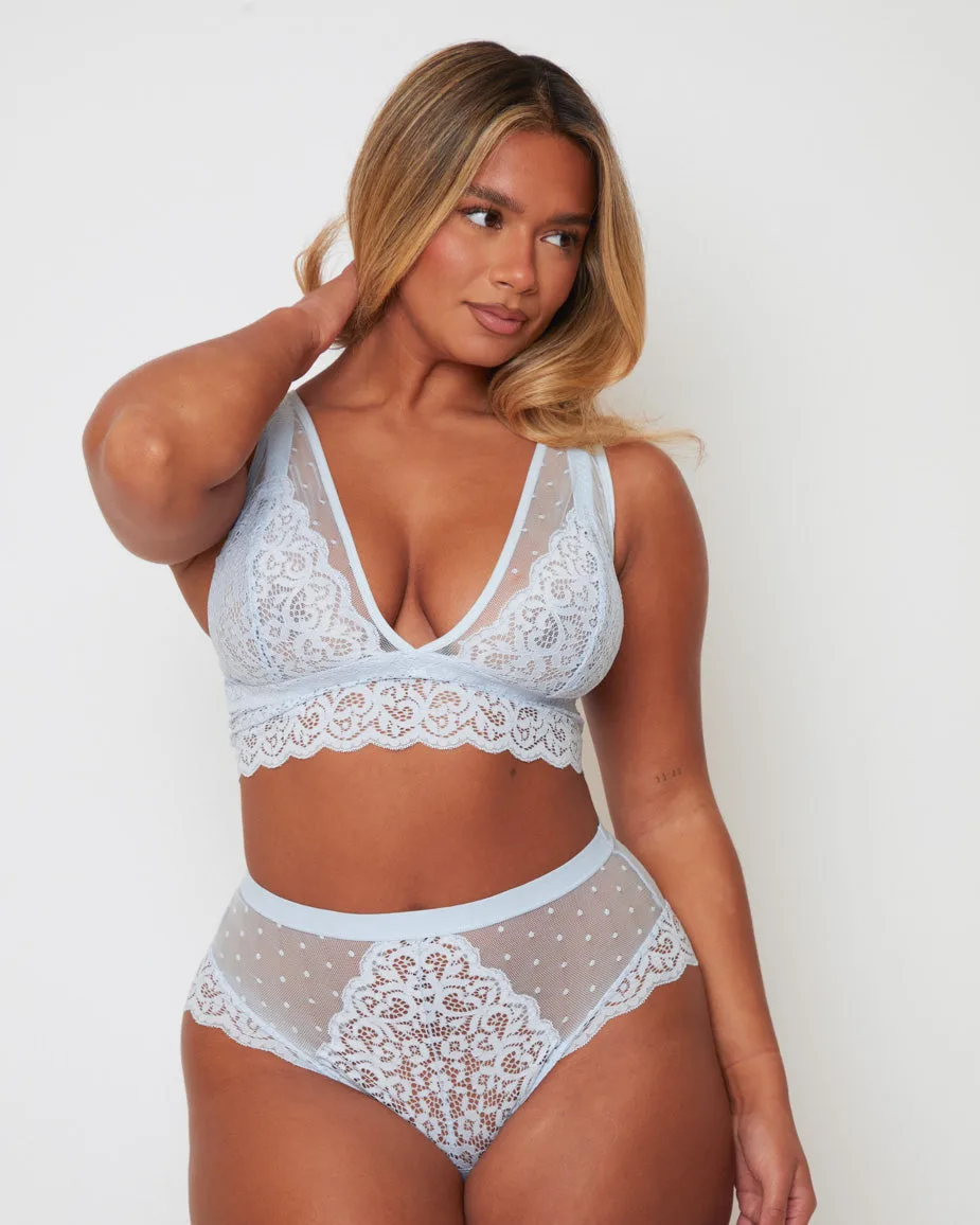 Eva Bralette & Brief Set : Ballad Blue