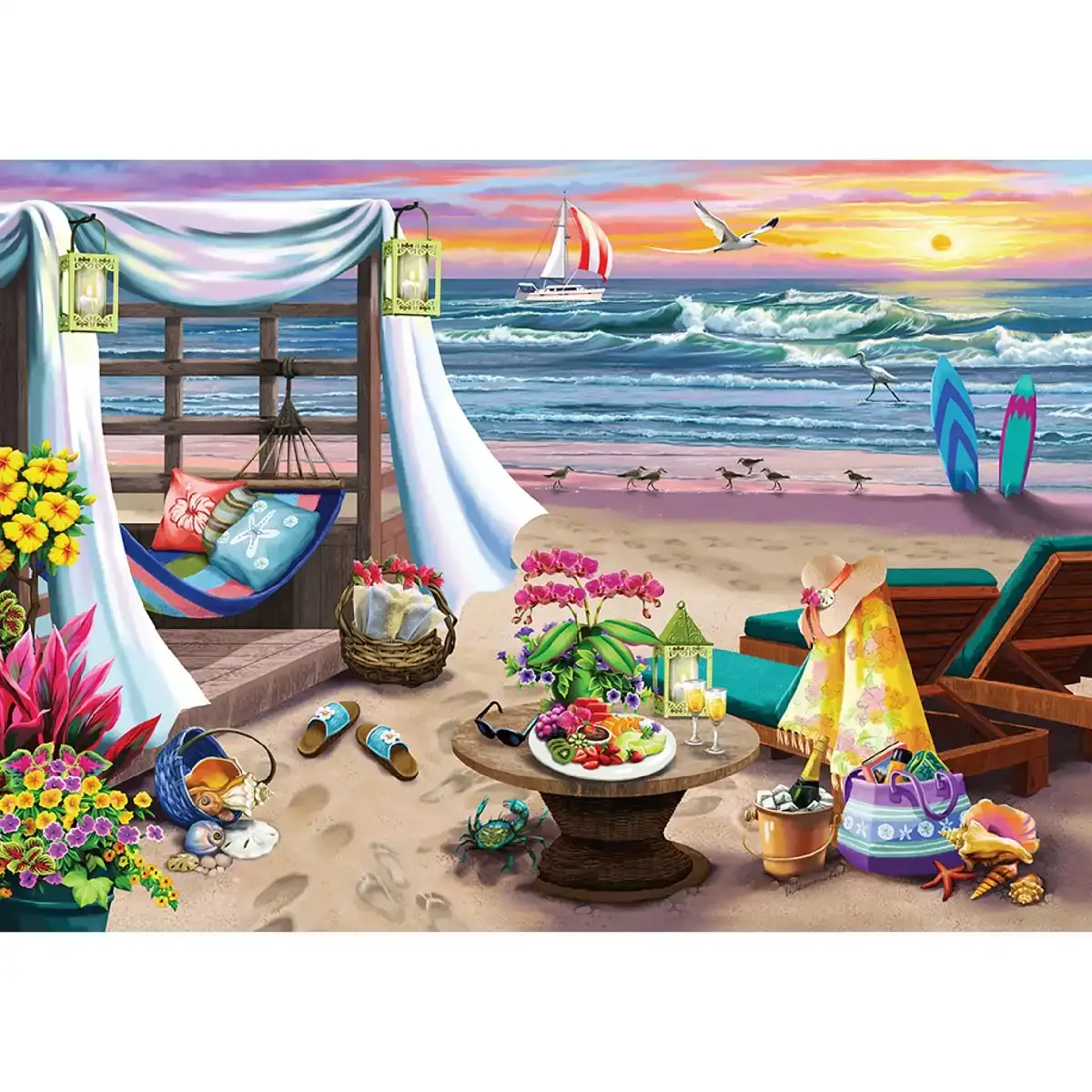 Summertime 1000 Wooden Puzzle