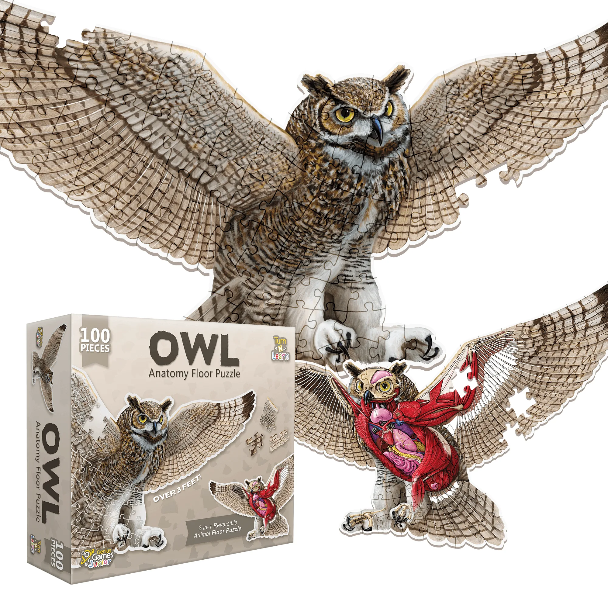 Owl Jigsaw Puzzle - 4FT Double Sided Floor Puzzle