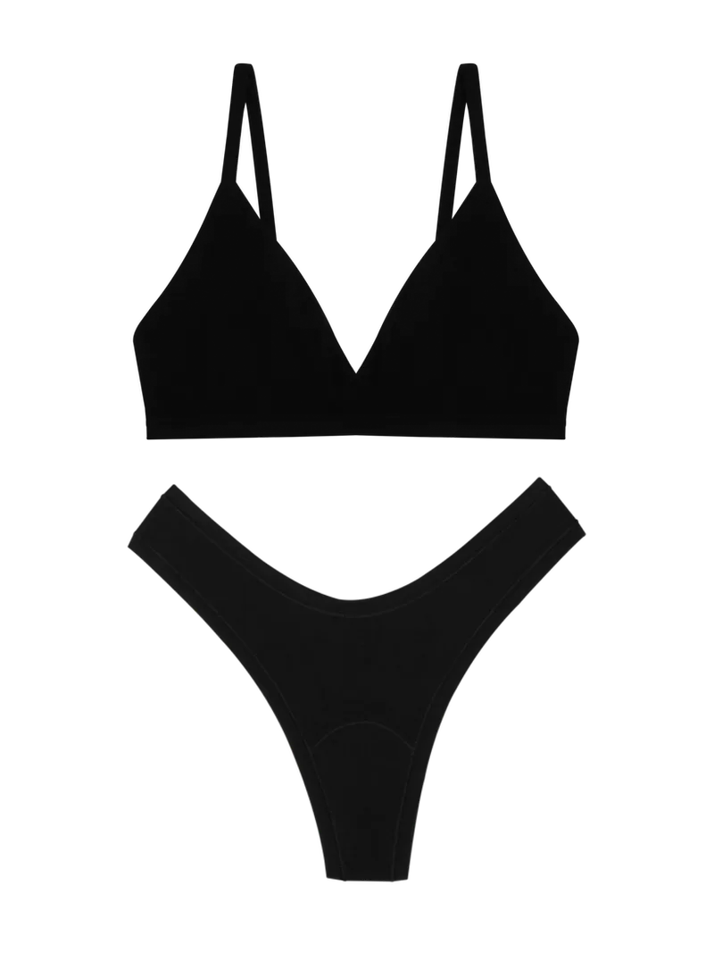 Triangle Bra & Dipped Thong Set
