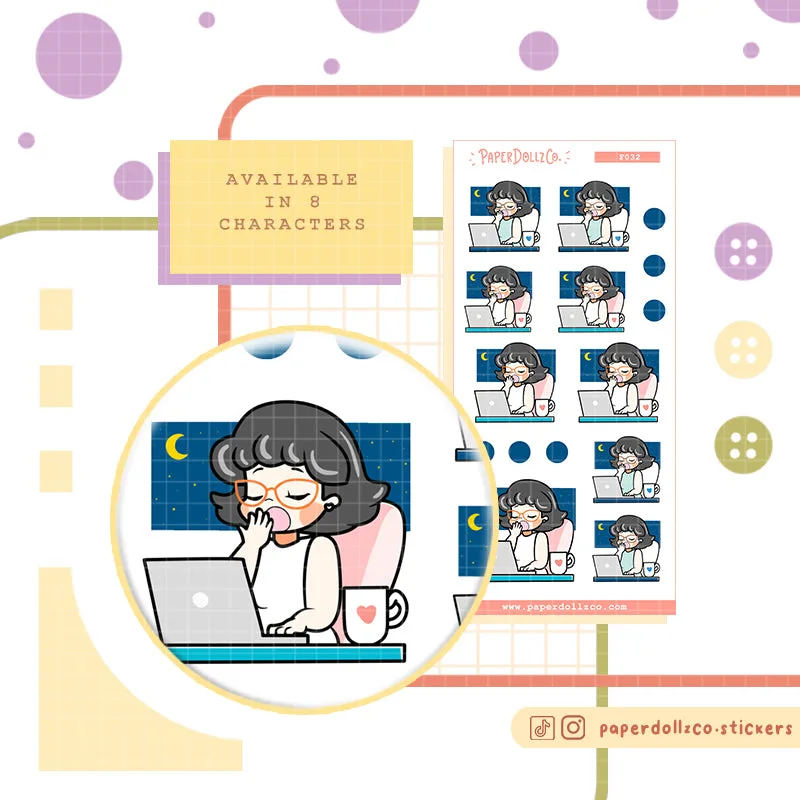 Night Shift | Activity Stickers | f032