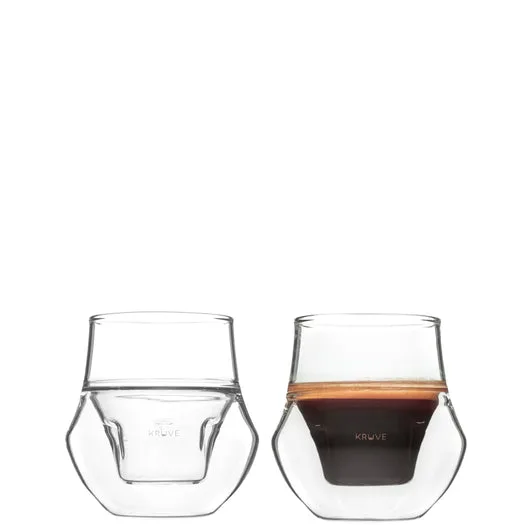 PROPEL Dvojstěnné espresso skleničky s tenkým okrajem – KRUVE