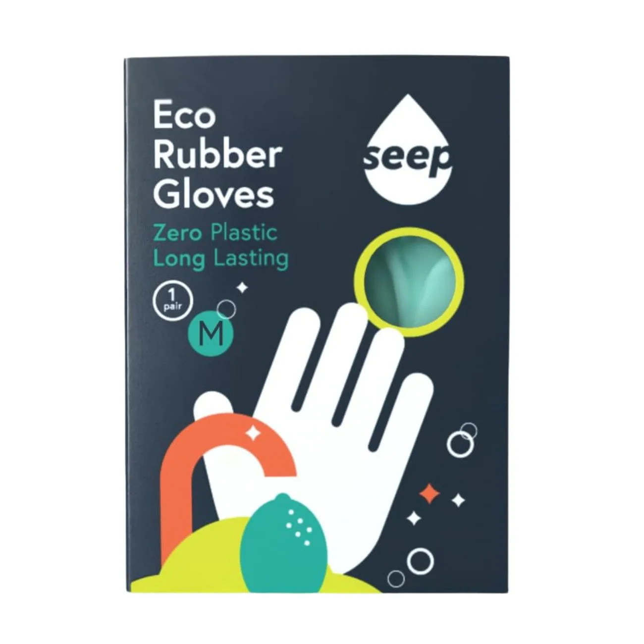 Rubber Gloves Turquoise Medium/Large