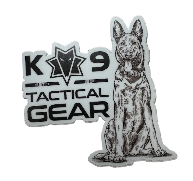 K9TG Logo Sitting Dog Sticker 2.5" X 3"