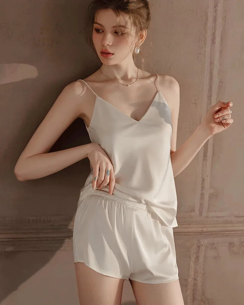 Washable Silk PJ Shorts Set