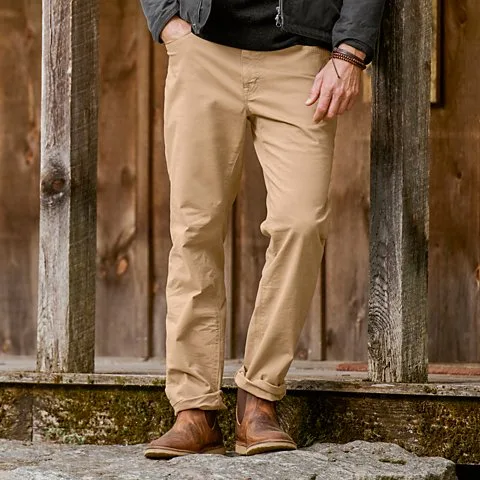 How to Style 5-Pocket Stretch Twill Pants for Travel and Adventure