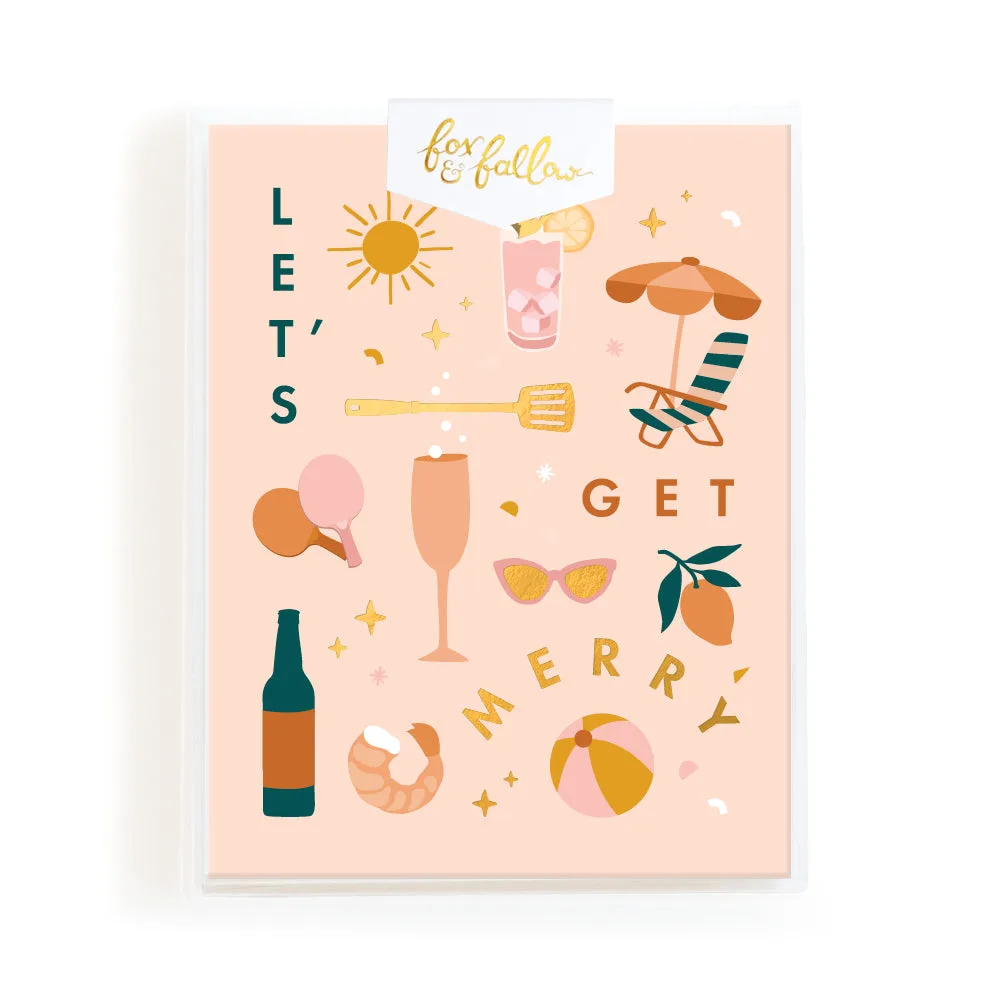 Set de tarjetas Let's Get Merry