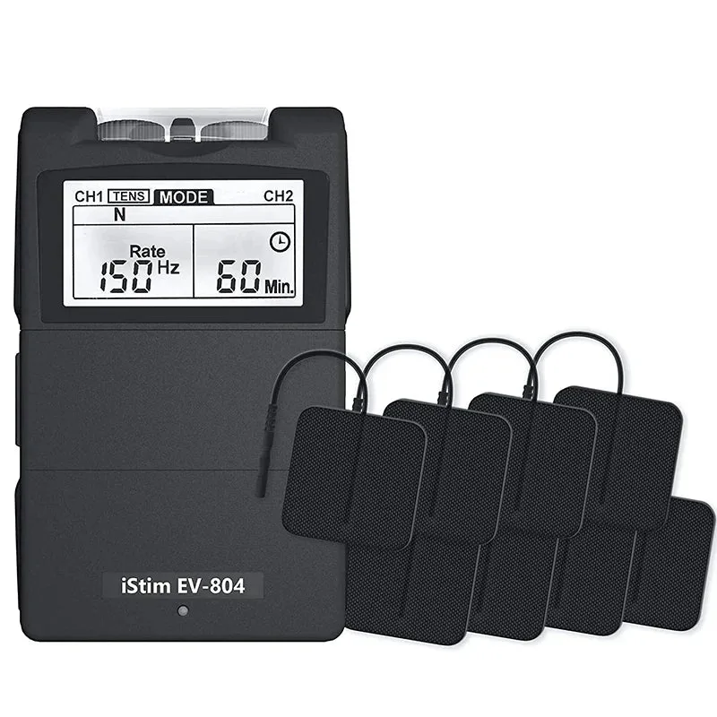 iStim EV-804 oplaadbare TENS/EMS-combinatie-eenheid — 2 kanalen, 24 programma's
