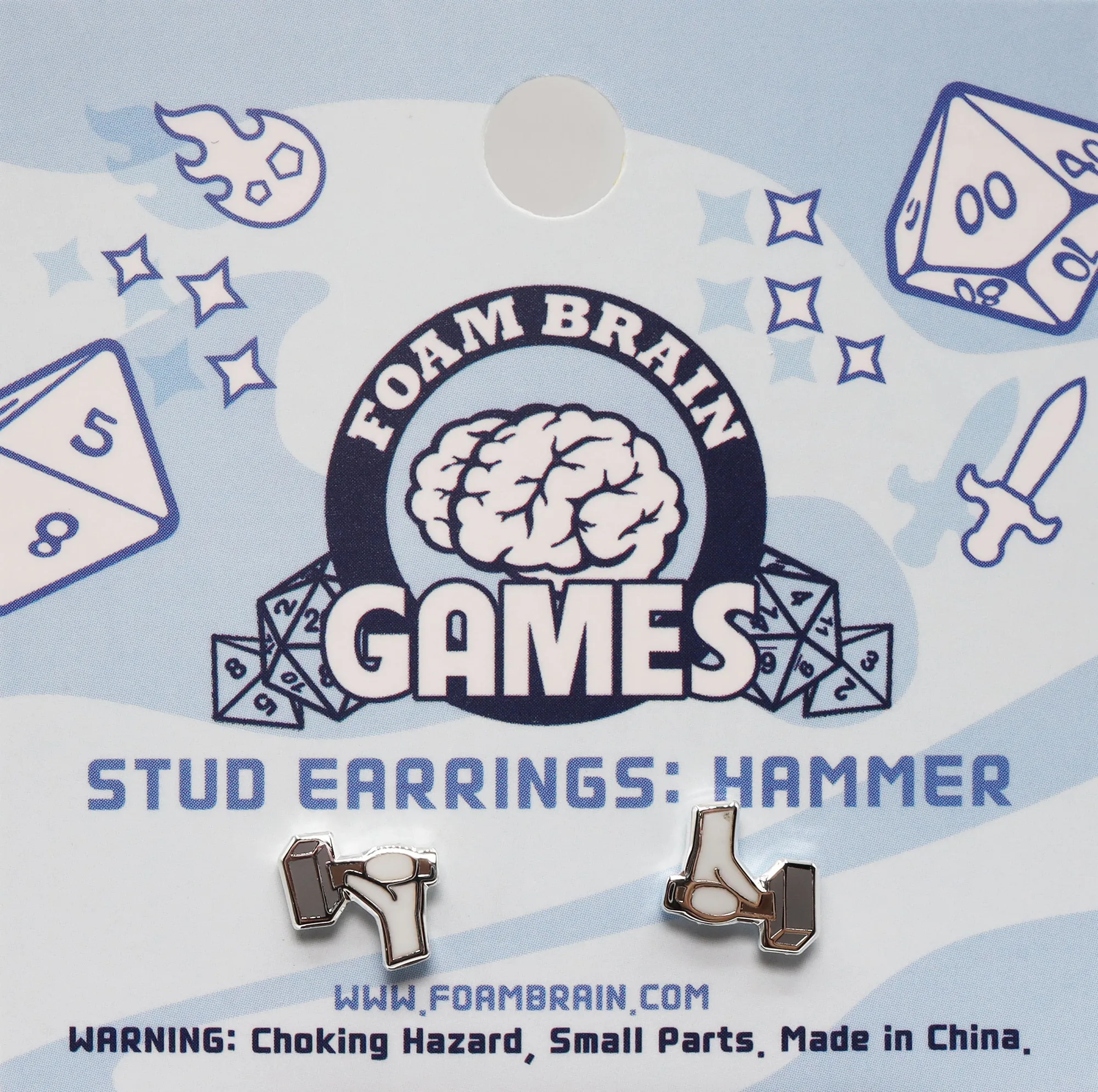 Stud Earrings: Hammer