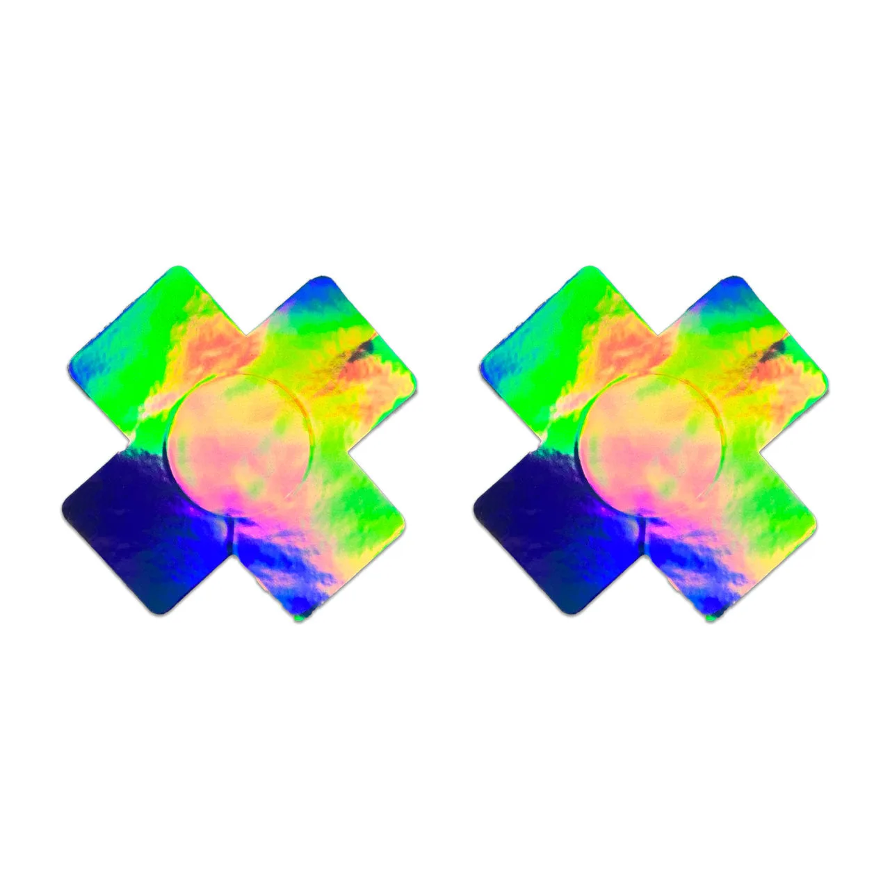 LASER SILVER CROSS PASTIES