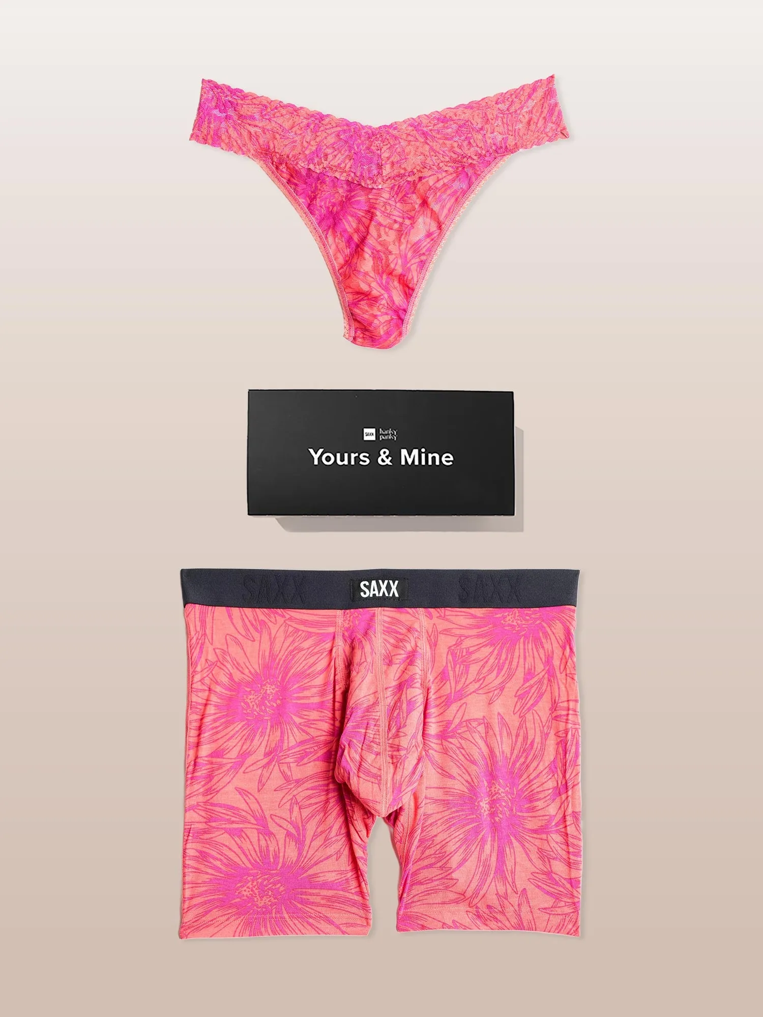Signature Lace® Original Rise string en Saxx Super Soft Vibe Boxer Brief Big Daisy-Gumball Sale