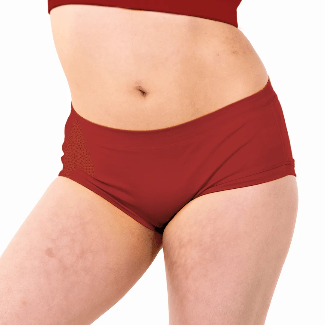 Mid Rise Briefs - Red Velvet ***